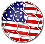 Soccer Ball With Us Flag Vector