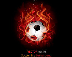 Soccer fire background