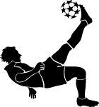 Soccer Player Kicking Ball Vector