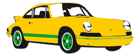 Sport car yellow