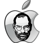 Steve Jobs And Apple Logo Vector