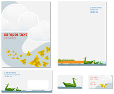 Stock Business Origami Style Templates