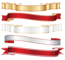 Stock ribbon banner collection