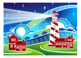 Stylised Lighthouse Scenery