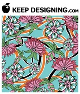 Summer Floral Wallpaper Vector- free