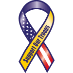 Support Our Troops Vector Ribbon