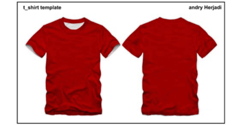 T-shirt template front and back