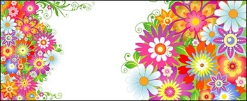 The colourful flower pattern