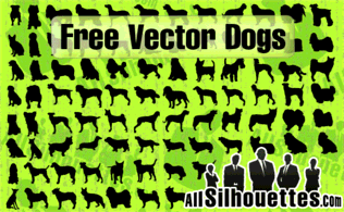 Vector Dogs Silhouettes