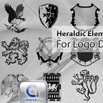 Vector heraldic elements for logo design