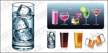 Vector material cool summer drinks