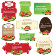 Vegetable Labels Pack Vector