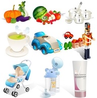 Vegetables, Fruit, Scoop&Pot, Toys, Baby Carriage&