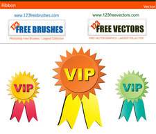 VIP Ribbons free vector