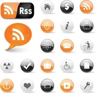 Web icons and RSS symbols