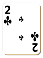White deck: 2 of clubs