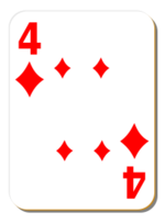 White deck: 4 of diamonds