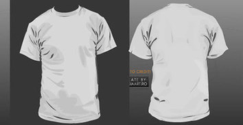 White male T-shirt template free vector