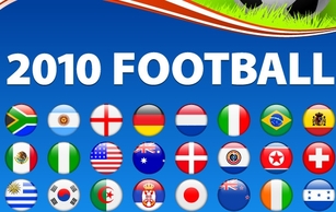 World Cup 2010 Football Vector Flags