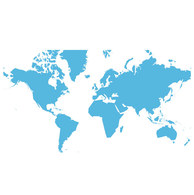 World Map Flat Vector.