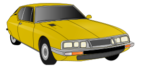 Yellow old car