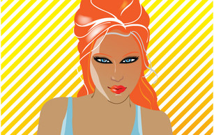 Young Sexy Girl Vector Illustration