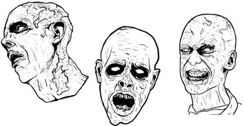 Zombie face free vectors